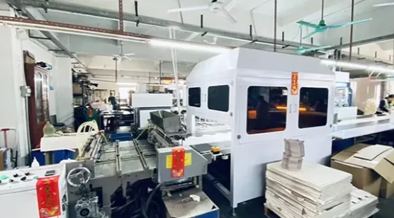 Clean organized production workshop modern printing lines China packaging manufacturer facility