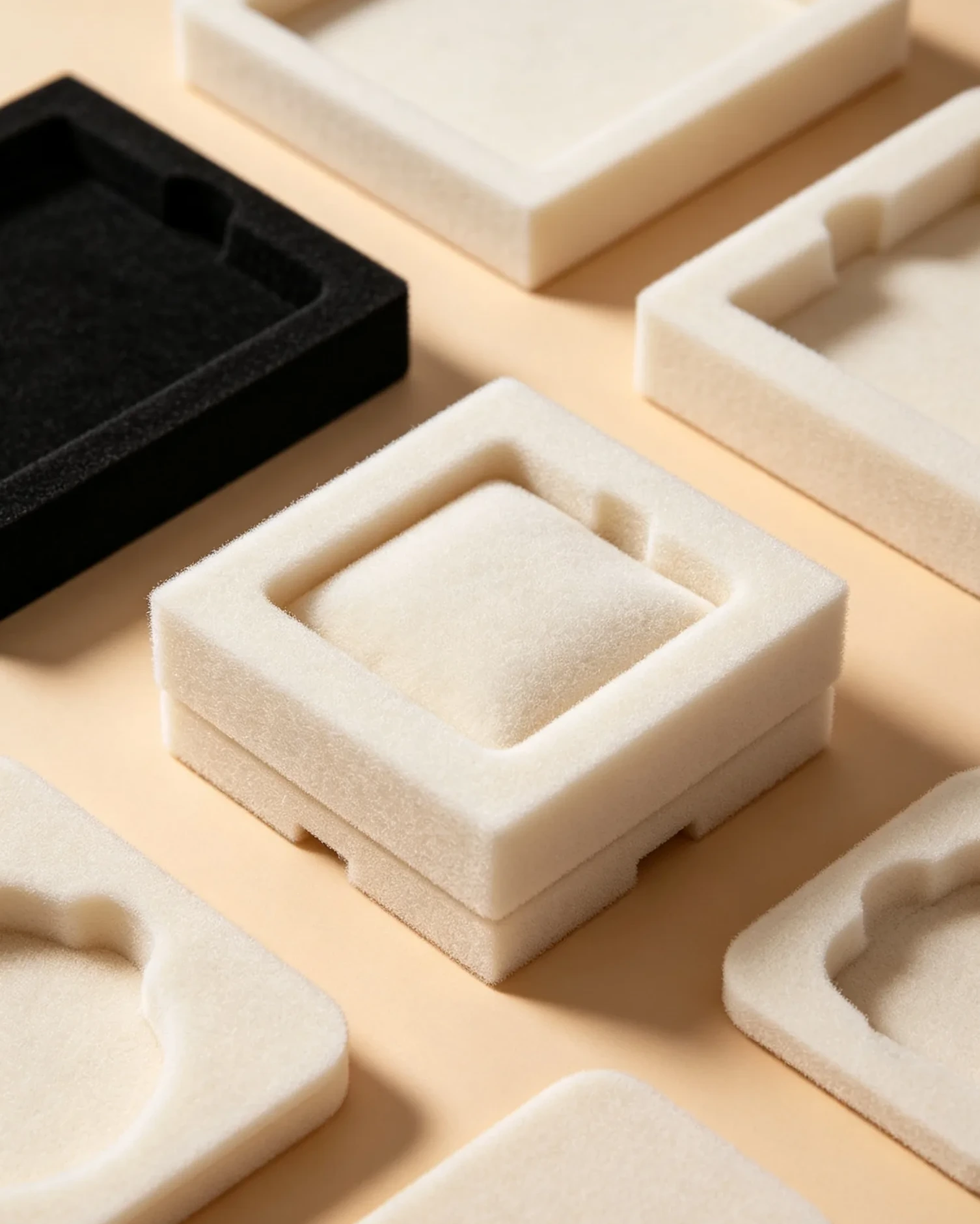Flocked sponge composite lining soft cushioning double protection Dongguan printer gift box insert