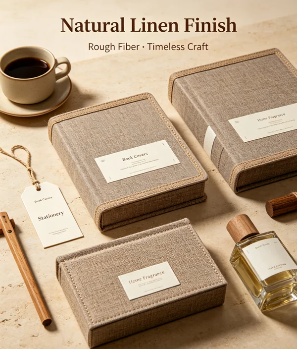 Linen texture paper material Dongguan Zhengyang Printing packaging surface material