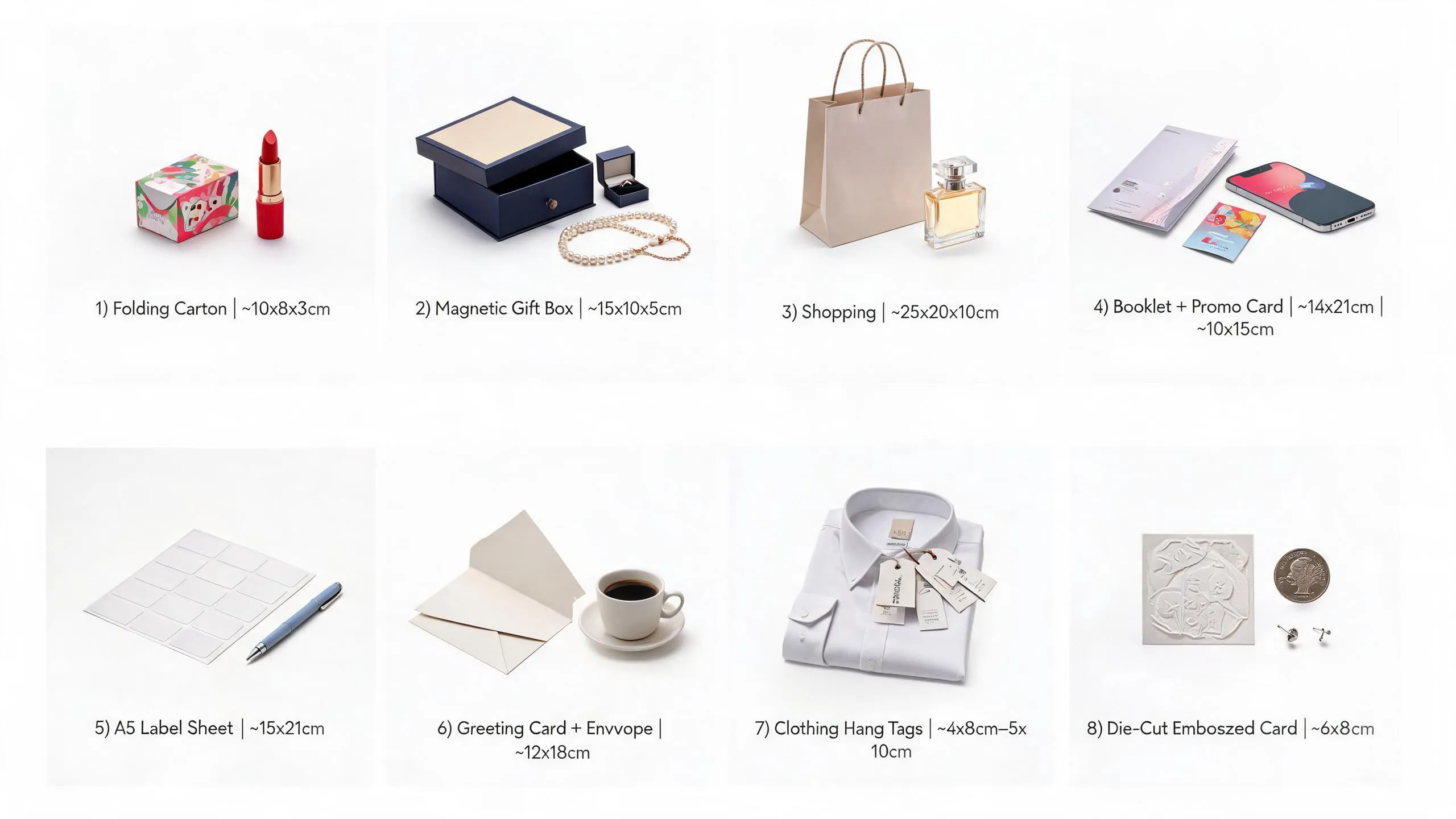 Paper packaging size reference color box bag card hang tag - Zhengyang Printing Dongguan China